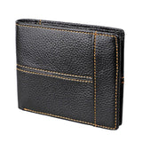 Men's Genuine Leather Bifold Wallet RFID Blocking Card Holder Zipper Coin Purse