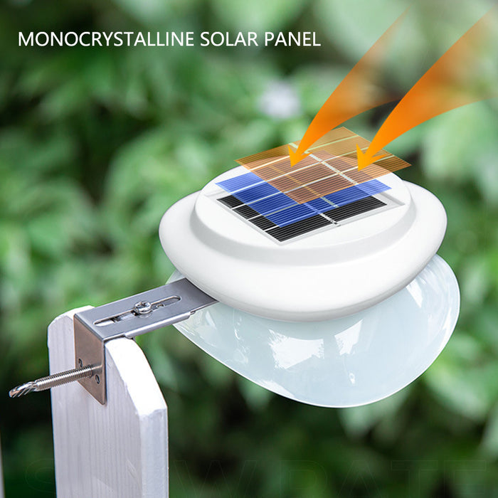 2PCS Monocrystalline solar panel LED Wall Lights for Fence Garden