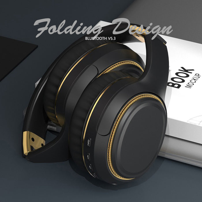 JR H6 Foldable Bluetooth 5.3 Wireless Headphone Over Ear Active Noise Cancelling Deep Bass
