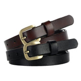 New Women's Belt Luxury Genuine Leather Belts For Women Female Gold Pin Buckle – detail 8