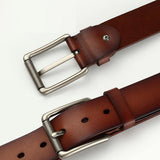 New Cowhide Leather Men Belt Pin Buckle Luxury Male Belts – detail 3