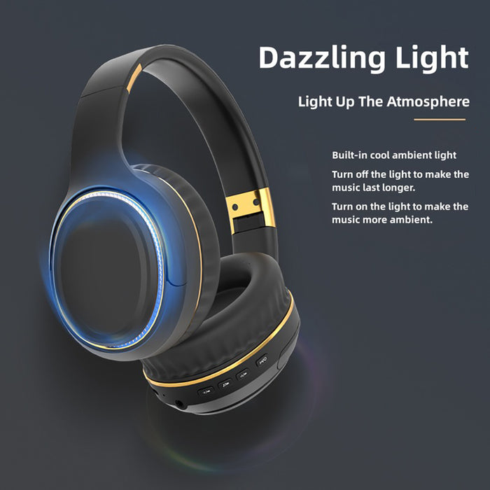 JR H6 Foldable Bluetooth 5.3 Wireless Headphone Over Ear Active Noise Cancelling Deep Bass