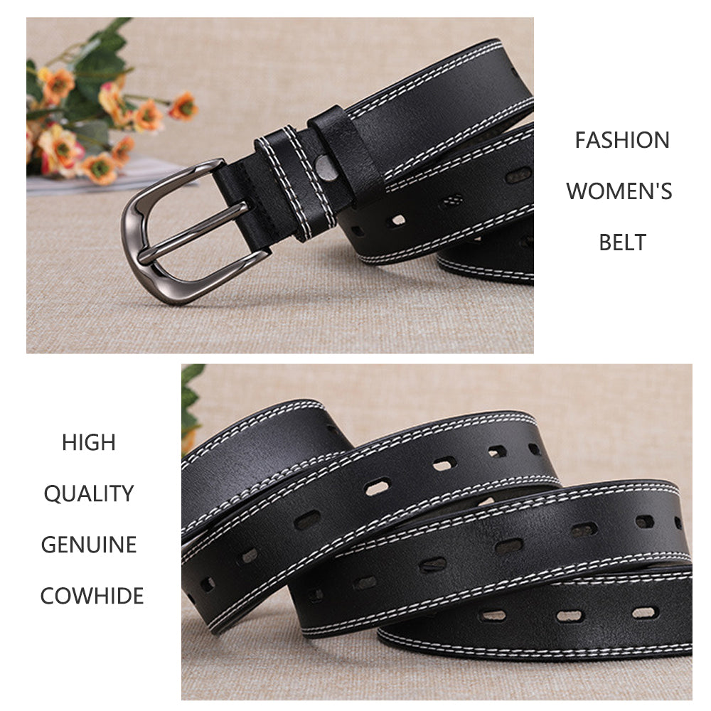 Classic Leather Belts for Women, Joyreap Genuine Leather Womens Belts Alloy Pin Buckle