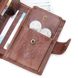 Genuine leather men wallets High-quality Multi card short wallet Men's Cow Leather RFID Card Holder – detail 4