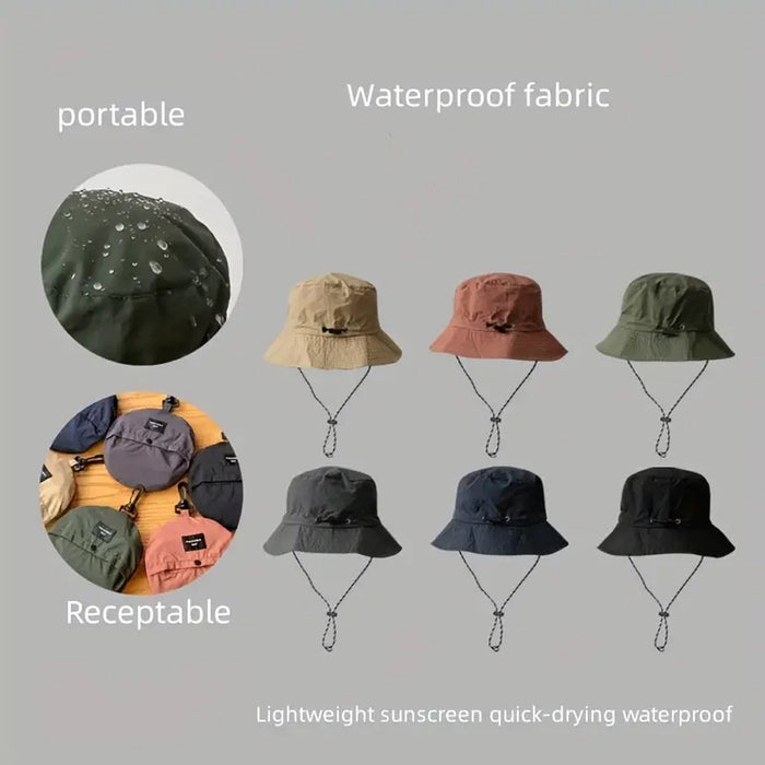 Unisex Stylish Functional Waterproof Fisherman Hat Outdoor Hiking Hat Shade Hat