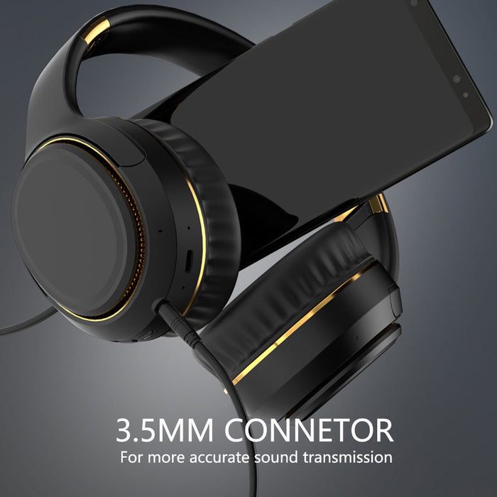 JR H6 Foldable Bluetooth 5.3 Wireless Headphone Over Ear Active Noise Cancelling Deep Bass