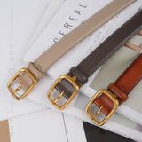Classic Leather Belts for Women, Joyreap Genuine Leather Women's Belts with Gold Buckle – detail 4