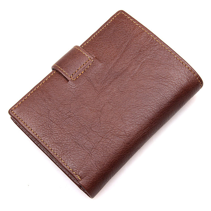 Genuine leather men wallets High-quality Multi card short wallet Men's Cow Leather RFID Card Holder