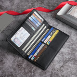100% Genuine Leather Men's Wallet RFID Blocking Card Holder Bifold and Long Wallets – detail 5