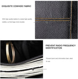 Men's Genuine Leather Bifold Wallet RFID Blocking Card Holder Zipper Coin Purse – detail 6