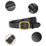 Classic Leather Belts for Women, Joyreap Genuine Leather Women's Belts with Gold Buckle – detail 6