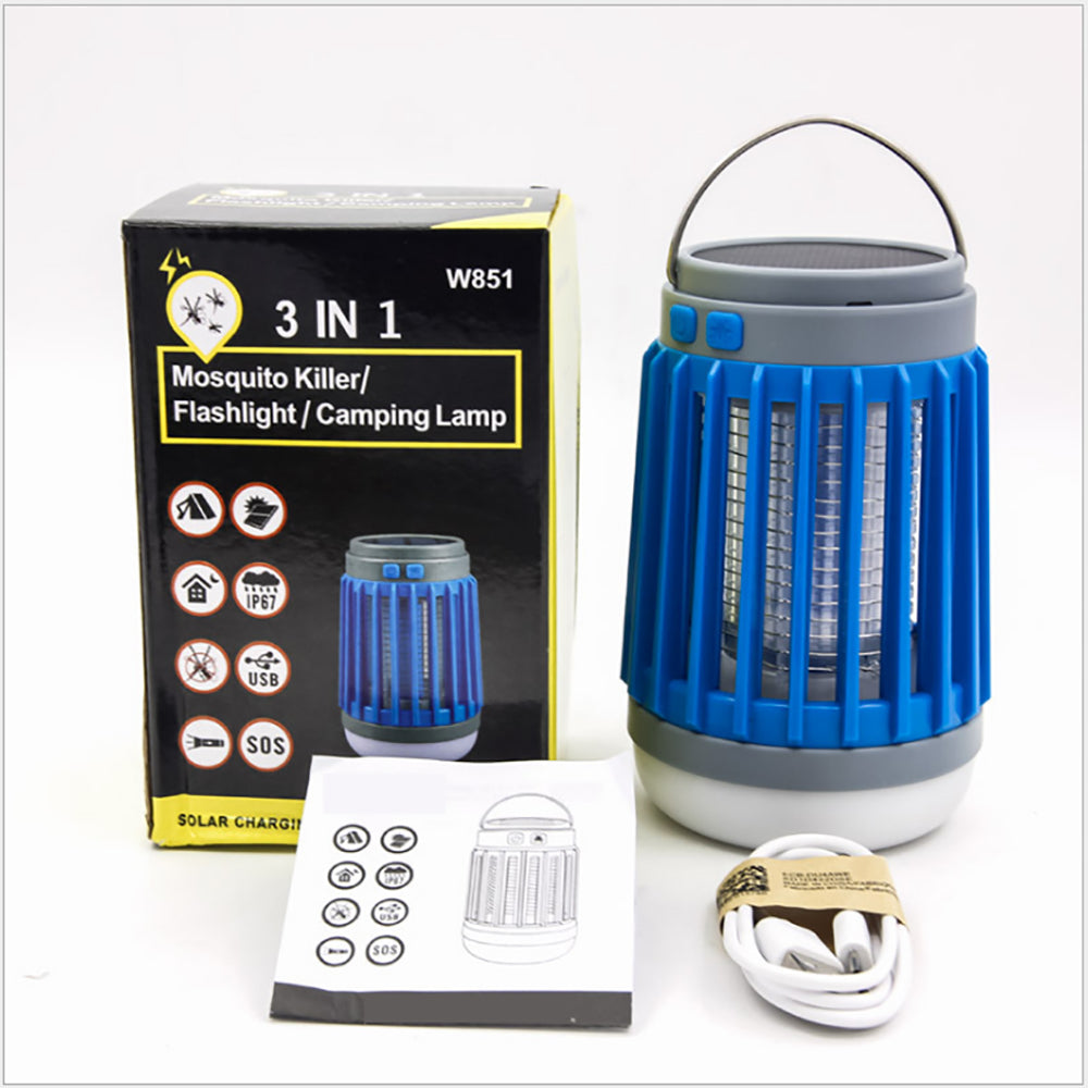 2 in 1 Solar Micro USB Electric Mosquito Insect Killer Flashlight Camping Lamp – detail 3