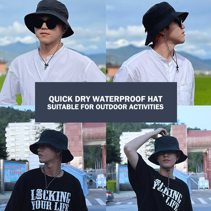 Unisex Stylish Functional Waterproof Fisherman Hat Outdoor Hiking Hat Shade Hat