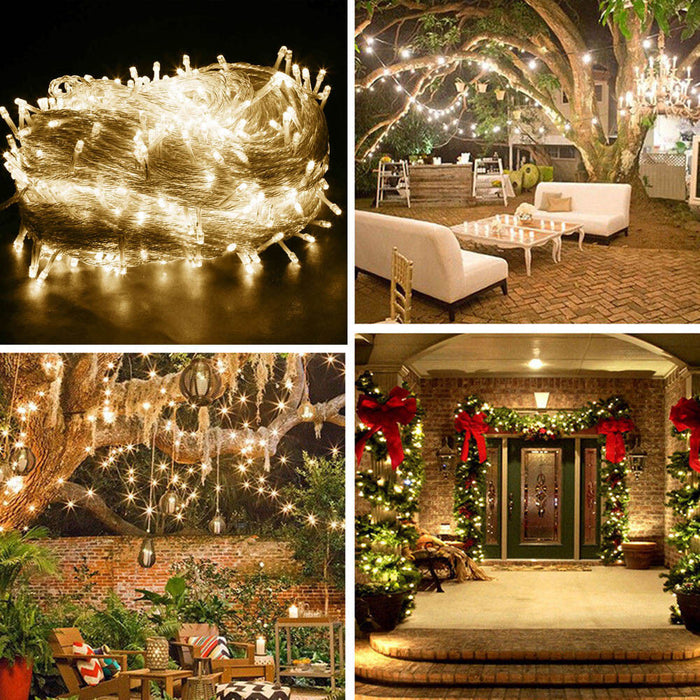 Solar Fairy String Led Lights 12M-32M Outdoor Garden Christmas Party Decor