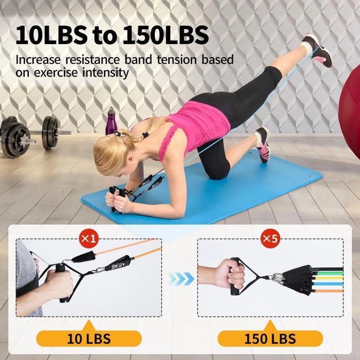 11Pcs/Set Pull Rope Belt Elastic Home Gym Fitness Exercise Resistance Band