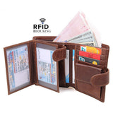 Alternate view of Genuine leather men wallets High-quality Multi card short wallet Men's Cow Leather RFID Card Holder
