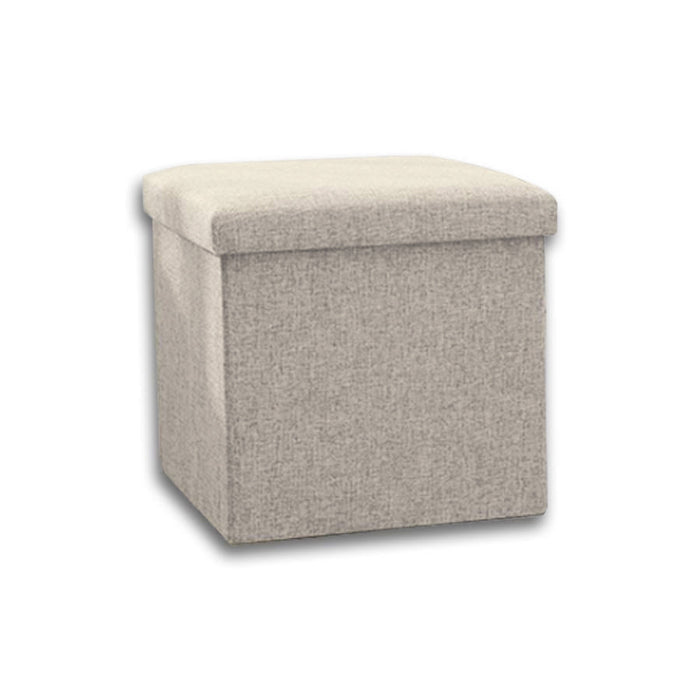 Folding Ottoman Storage Cube Footstool Stool Blanket Box Pouf Seat Bench Linen