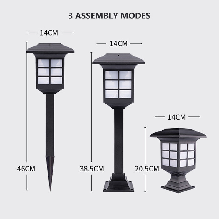 2Pcs LED Solar Power Garden Lights Landscape Path Lawn Yard Walkway Lamp