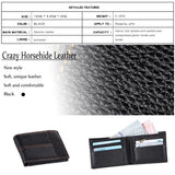 Men's Genuine Leather Bifold Wallet RFID Blocking Card Holder Zipper Coin Purse – detail 9