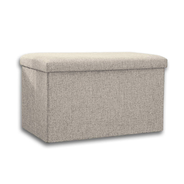 Folding Ottoman Storage Cube Footstool Stool Blanket Box Pouf Seat Bench Linen