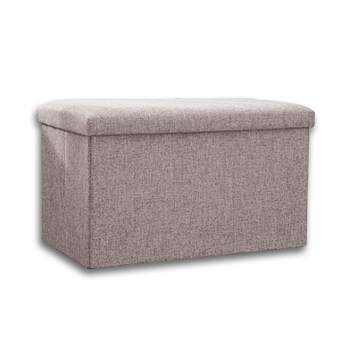 Folding Ottoman Storage Cube Footstool Stool Blanket Box Pouf Seat Bench Linen