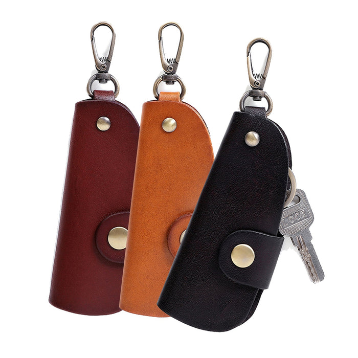 Genuine Leather Wallet Purse Bag Case Holder Key Ring Pouch Bag Safe Hanger