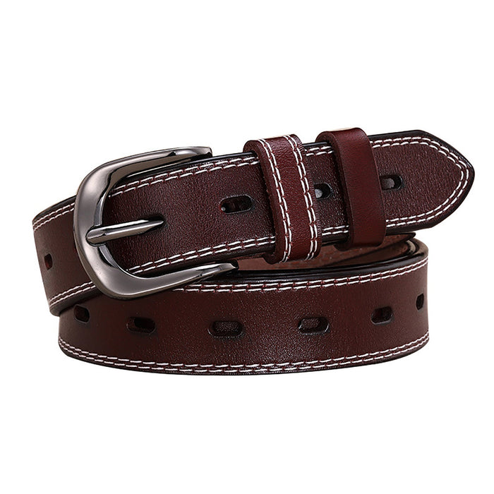 Classic Leather Belts for Women, Joyreap Genuine Leather Womens Belts Alloy Pin Buckle