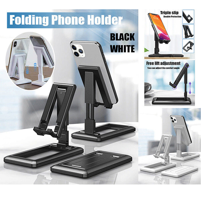 Universal foldable adjustable desktop stand for mobile phone tablet iPad