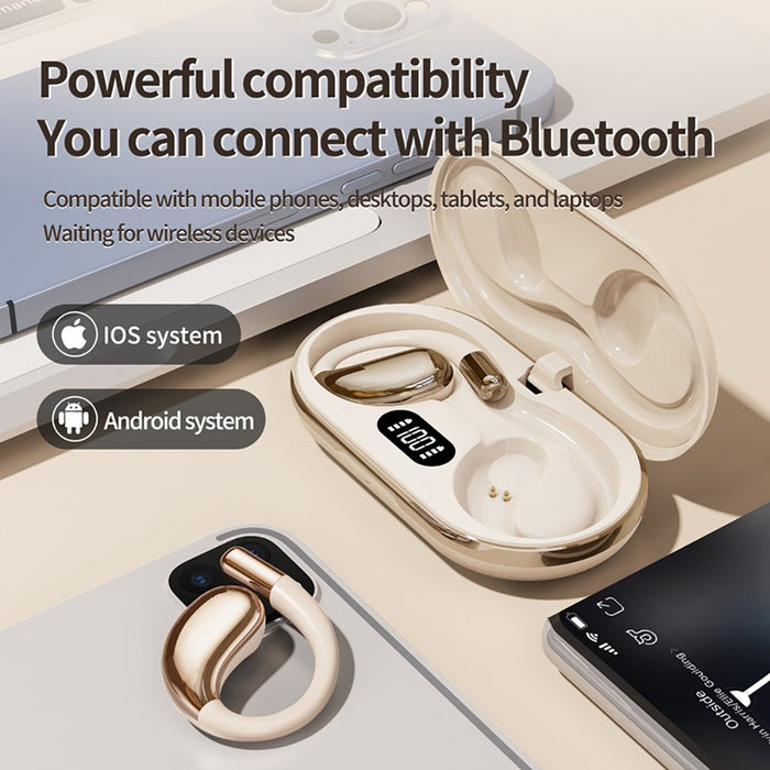 Wireless Earhook Sports Headphones Open-Ear Bluetooth 5.4 Earbuds 120H Standby Sweat-Resistant Earphones