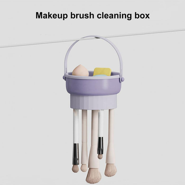 3 In 1 Makeup Brushes Cleaner Sponge Brush Washing Box Makeup Brush Drying Basket