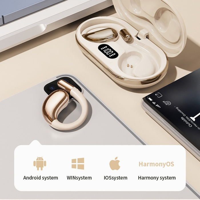 Wireless Earhook Sports Headphones Open-Ear Bluetooth 5.4 Earbuds 120H Standby Sweat-Resistant Earphones