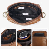 Genuine leather men's crossbody bag oiled wax leather Satchel Crossbody Bag – detail 6