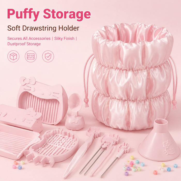 13-Piece Cat-Themed Fuse Bead Tool Set with Trays, Scoops, Styluses & Funnel