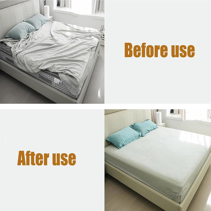 8PCS Bed Sheet Holders w/ Lock Strips Heavy-Duty Corner Straps Non-Slip Grippers
