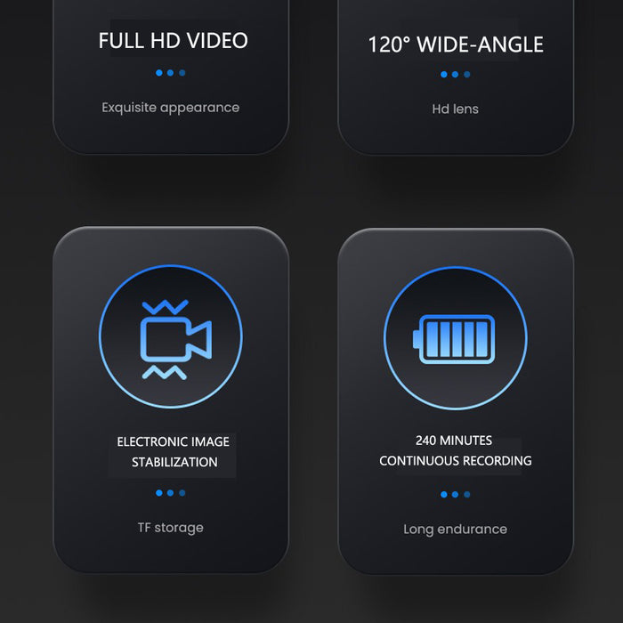 Action Camera 1080P HD Recorder Dog Collar Camera EIS Wide Angle with 32GB Card