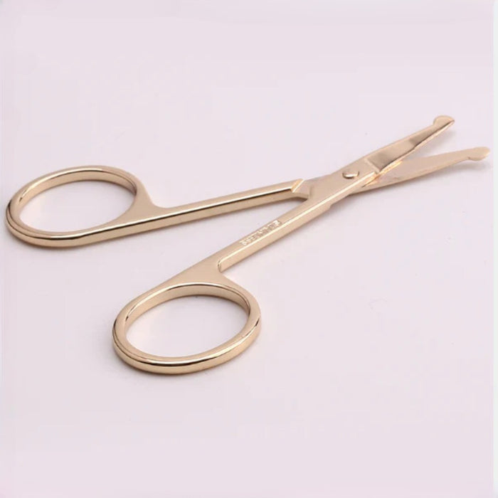 Eyebrow Trimming Scissors Stainless Steel Safety Grooming Scissors
