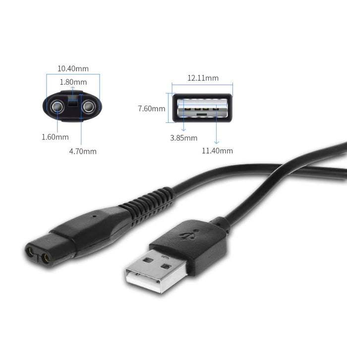USB Charging Plug Cable 5V Adapter Electric Charger for Shavers Barber
