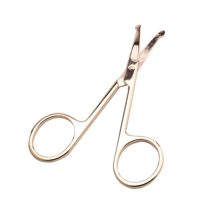 Eyebrow Trimming Scissors Stainless Steel Safety Grooming Scissors
