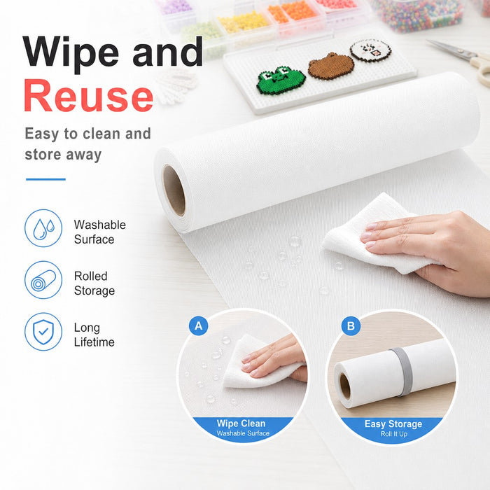 30x100cm Fuse Bead Ironing Cloth Roll 0.25mm Coarse Texture Cut-to-Size Sheet