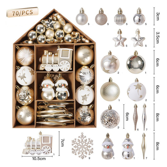 70-piece Christmas Tree Xmas Balls Decorations Baubles Hanging Party Ornament