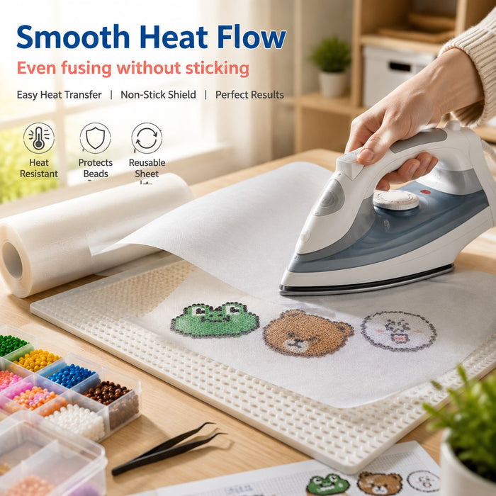 30x100cm Fuse Bead Ironing Cloth Roll 0.25mm Coarse Texture Cut-to-Size Sheet