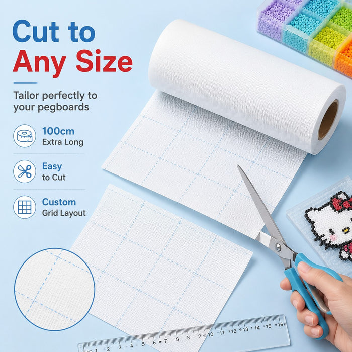 30x100cm Fuse Bead Ironing Cloth Roll 0.25mm Coarse Texture Cut-to-Size Sheet