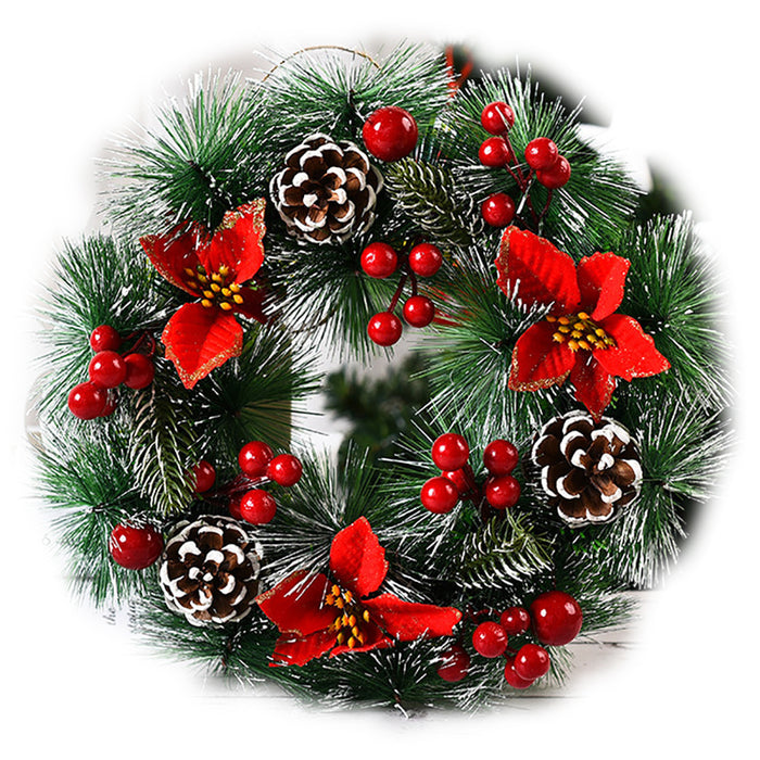 Christmas Wreath Door Garland Decoration Front Door Hanging Flowers Tree Décor