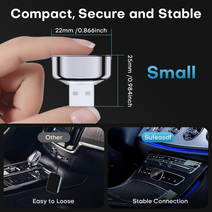 Premium Metal Mini 2-in-1 Wireless CarPlay & Android Auto Adapter