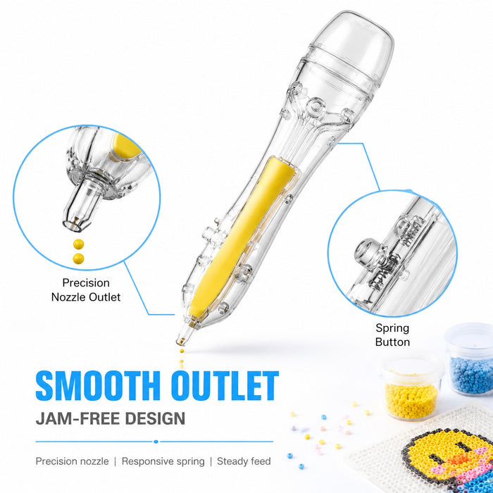 6-Pack Upgraded 2.0 Fuse Bead Dispenser Pens Smooth Press-to-Release Bead Tools