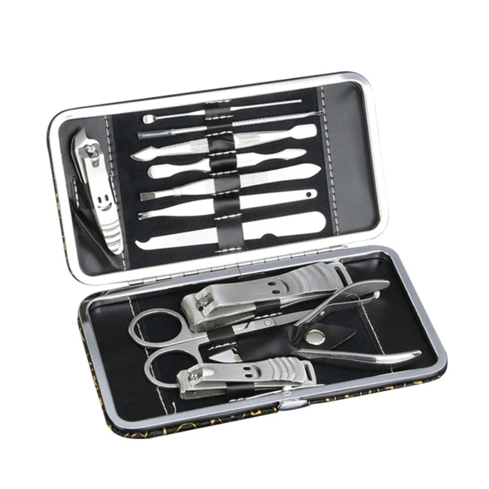 12 Pcs Manicure Pedicure Kit Nail Clippers Professional Grooming Set with Case