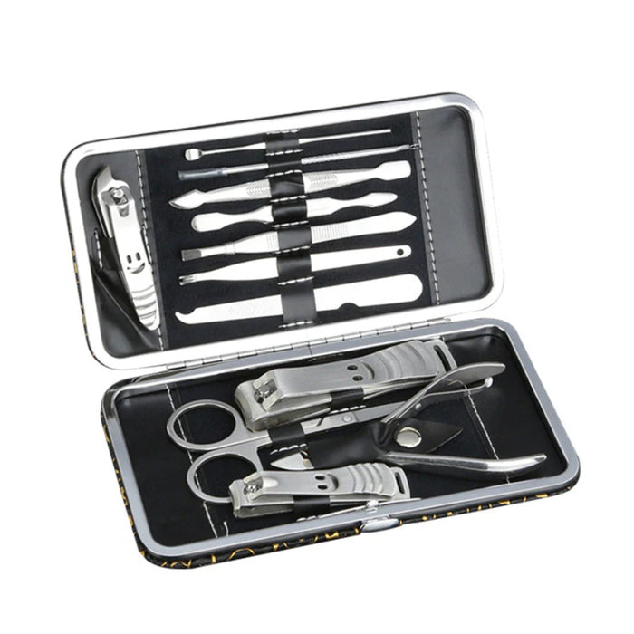12 Pcs Manicure Pedicure Kit Nail Clippers Professional Grooming Set with Case