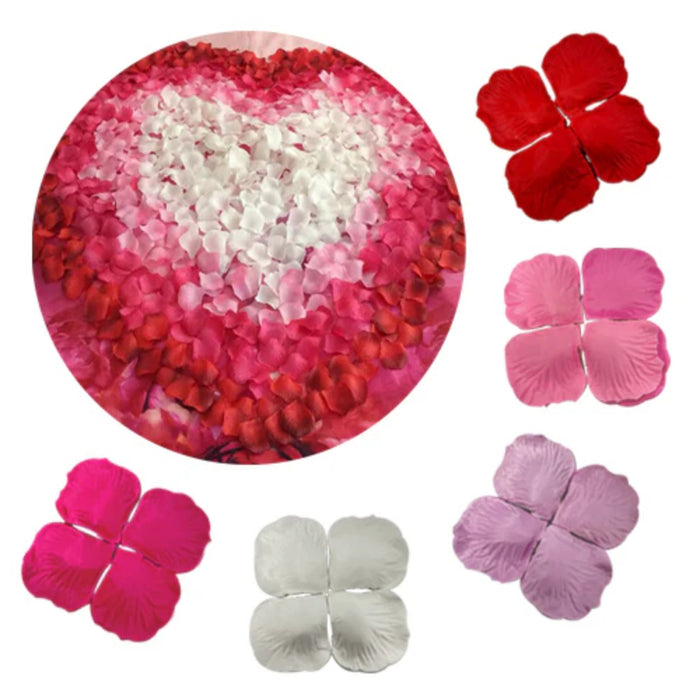 1000 Pcs Artificial Silk Rose Petals Decoration Flowers Confetti for Romantic Dates