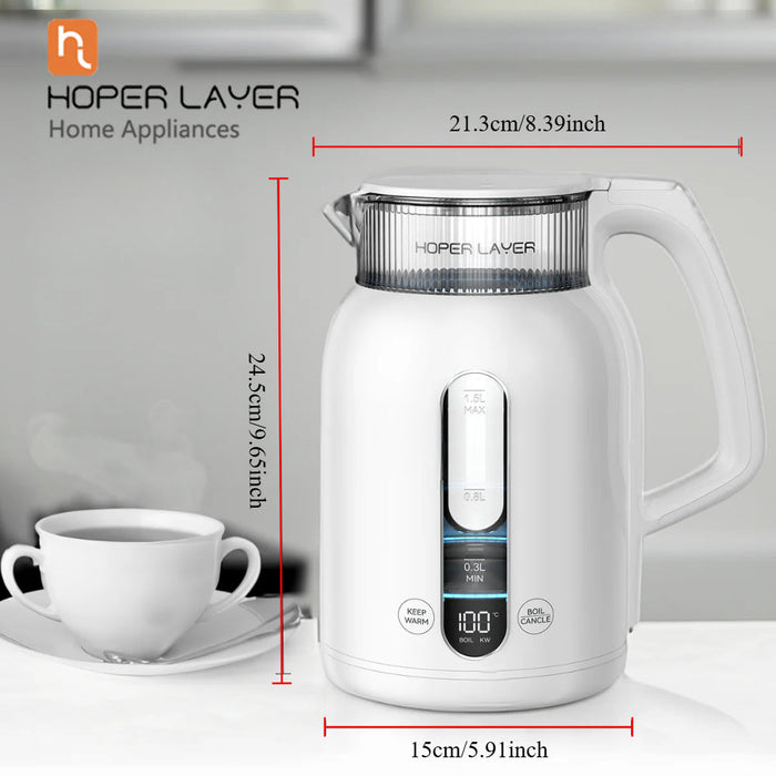 Hoper Layer Insulation Electric Kettle 1.5L 1500W Water Boiler K15-G1