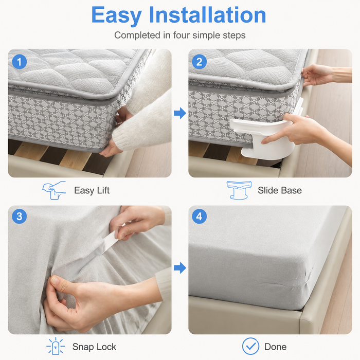 8PCS Bed Sheet Holders w/ Lock Strips Heavy-Duty Corner Straps Non-Slip Grippers